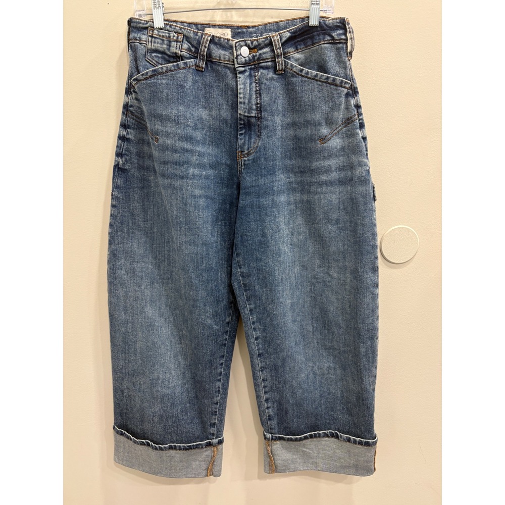 Pilcro Kayden High-Rise Carpenter Barrel Jeans Medium Wash 27 Workwear Utility - Picture 2 of 8